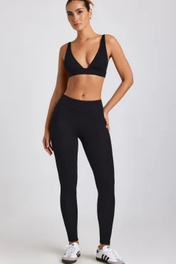 Oh Polly Women'S Clothing Sale - $65 And Under | Women'S Clothing Sale - $40 And Under^Petite Ribbed Modal High Waist Leggings in Black