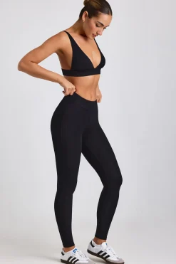 Oh Polly Women'S Clothing Sale - $65 And Under | Women'S Clothing Sale - $40 And Under^Petite Ribbed Modal High Waist Leggings in Black