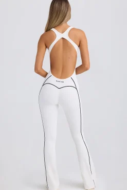 Oh Polly Jumpsuits & Unitards^Petite Soft Active Open-Back Jumpsuit in White