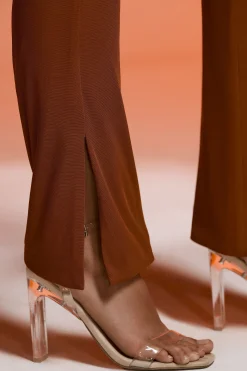 Oh Polly Women'S Clothing Sale - $65 And Under | Women'S Clothing Sale - $40 And Under^Petite Split Flare Trousers in Brown