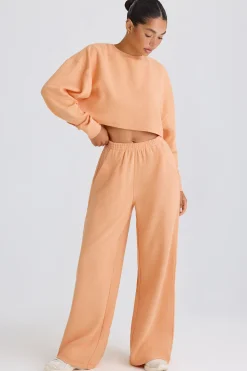 Oh Polly Petite^Petite Straight-Leg Joggers in Peach