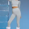 Oh Polly Petite^Petite Super Sculpt Base Layer Leggings in Light Grey LightGrey