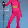 Oh Polly Petite^Petite Super Sculpt Base Layer Leggings in Fuchsia Pink FuchsiaPink