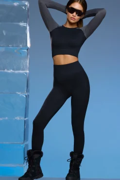 Oh Polly Petite^Petite Super Sculpt Base Layer Leggings in Black