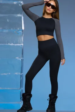Oh Polly Petite^Petite Super Sculpt Base Layer Leggings in Black