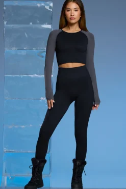 Oh Polly Petite^Petite Super Sculpt Base Layer Leggings in Black