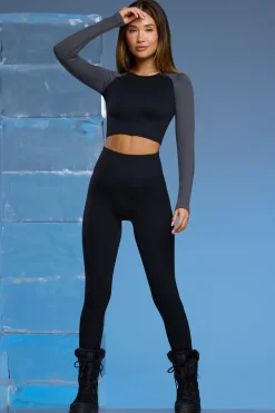 Oh Polly Petite^Petite Super Sculpt Base Layer Leggings in Black
