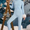 Oh Polly Unitards | Jumpsuits & Unitards^Petite Super Sculpt Seamless Base Layer Jumpsuit in Ice Blue IceBlue