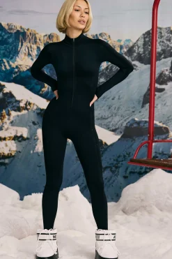 Oh Polly Unitards | Jumpsuits & Unitards^Petite Super Sculpt Seamless Base Layer Jumpsuit in Black