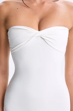 Oh Polly Women'S Clothing Sale - $65 And Under^Petite Twist-Front Split Hem Flared Jumpsuit in White