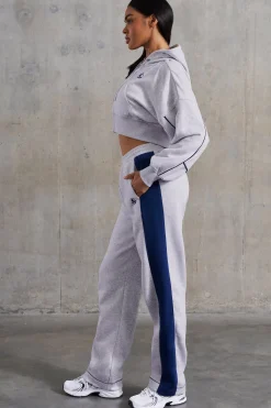 Oh Polly Petite^Petite Wide Leg Sweatpants in Heather Grey HeatherGrey