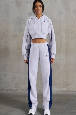 Oh Polly Petite^Petite Wide Leg Sweatpants in Heather Grey HeatherGrey