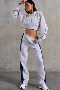 Oh Polly Petite^Petite Wide Leg Sweatpants in Heather Grey HeatherGrey
