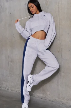 Oh Polly Petite^Petite Wide Leg Sweatpants in Heather Grey HeatherGrey