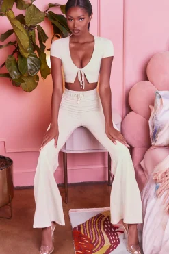 Oh Polly Women'S Clothing Sale - $65 And Under | Women'S Clothing Sale - $40 And Under^Petite Wide Leg Trousers in Cream