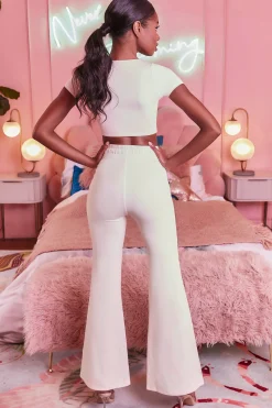 Oh Polly Women'S Clothing Sale - $65 And Under | Women'S Clothing Sale - $40 And Under^Petite Wide Leg Trousers in Cream
