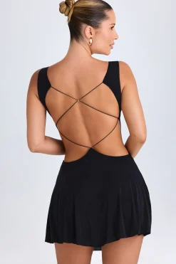 Oh Polly Night Out^Plunge Cut-Out Mini Dress in Black