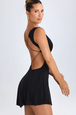 Oh Polly Night Out^Plunge Cut-Out Mini Dress in Black