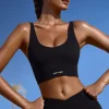 Oh Polly Women'S Clothing Sale - $65 And Under | Women'S Clothing Sale - $40 And Under^Plunge Neck Open Back FlexiRib Sports Bra in Black