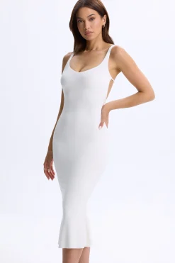 Oh Polly Women'S Clothing Sale - $65 And Under | Women'S Clothing Sale - $40 And Under^Plunge Open-Back Midaxi Dress in White
