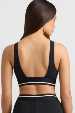 Oh Polly Matching Sets | Tops^Plunge-Neck Crop Top in Black