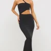Oh Polly Women'S Clothing Sale - $65 And Under | Women'S Clothing Sale - $40 And Under^Premium Jersey Asymmetric Cut Out Maxi Dress in Black