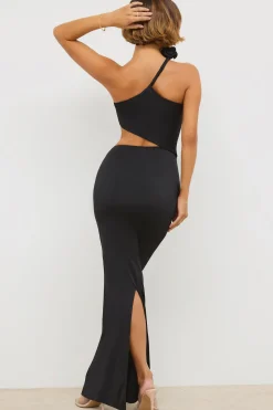 Oh Polly Women'S Clothing Sale - $65 And Under | Women'S Clothing Sale - $40 And Under^Premium Jersey Asymmetric Cut Out Maxi Dress in Black
