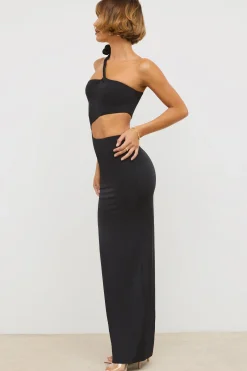 Oh Polly Women'S Clothing Sale - $65 And Under | Women'S Clothing Sale - $40 And Under^Premium Jersey Asymmetric Cut Out Maxi Dress in Black