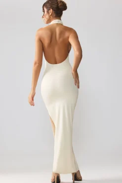 Oh Polly Fall Outfits | Bride To Be^Premium Jersey Cowl Neck Backless Maxi Dress in Ivory