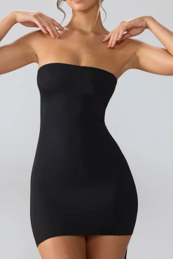 Oh Polly Women'S Clothing Sale - $65 And Under | Women'S Clothing Sale - $40 And Under^Premium Jersey Lace Up Back Mini Dress with Train in Black