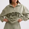 Oh Polly Sweatshirts | Matching Sets^Quarter-Zip Sweatshirt in Mineral