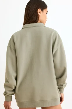 Oh Polly Sweatshirts | Matching Sets^Quarter-Zip Sweatshirt in Mineral