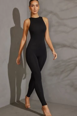 Oh Polly Jumpsuits & Unitards^Racer Neck Jumpsuit in Black