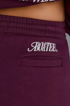 Oh Polly Tracksuits | Matching Sets^Relaxed Mid-Rise Joggers in Grape