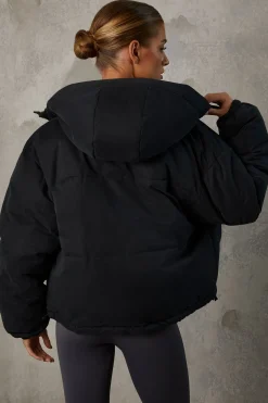 Oh Polly Coats^Reversible Hooded Puffer Jacket in Black