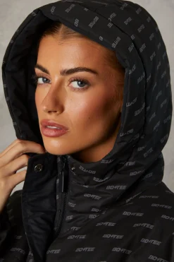 Oh Polly Coats^Reversible Hooded Puffer Jacket in Black