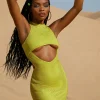 Oh Polly Women'S Clothing Sale - $65 And Under | Women'S Clothing Sale - $40 And Under^Rhinestone Cut Out Mini Dress in Lime