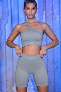Oh Polly Women'S Clothing Sale - $65 And Under | Women'S Clothing Sale - $40 And Under^Ribbed Biker Shorts in Grey