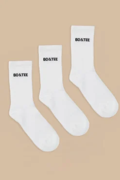 Oh Polly Gym Accessories^Ribbed Crew Sock Bundle in White