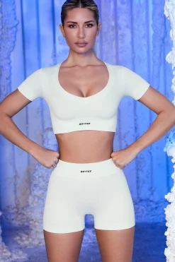 Oh Polly Women'S Clothing Sale - $65 And Under | Women'S Clothing Sale - $40 And Under^Ribbed Mini Shorts in White