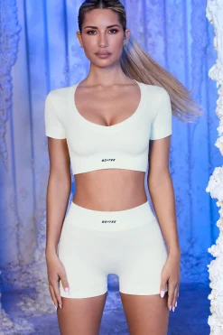 Oh Polly Women'S Clothing Sale - $65 And Under | Women'S Clothing Sale - $40 And Under^Ribbed Mini Shorts in White