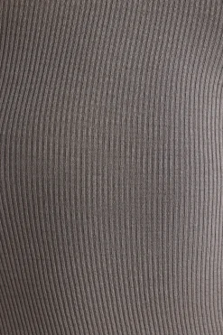 Oh Polly Tops | Elevated Essentials^Ribbed Modal Crew Neck Top in Grey