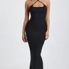 Oh Polly Tencel™ Modal Dresses^Ribbed Modal Halterneck Maxi Dress in Black