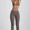 Oh Polly Bottoms | Co-Ords^Ribbed Modal High Waist Leggings in Grey