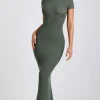 Oh Polly Elevated Essentials | Fall Outfits^Ribbed Modal Maxi Dress in Khaki Green