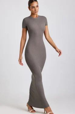 Oh Polly Elevated Essentials | Fall Outfits^Ribbed Modal Maxi Dress in Grey