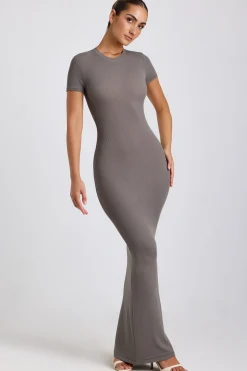 Oh Polly Elevated Essentials | Fall Outfits^Ribbed Modal Maxi Dress in Grey