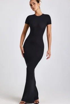 Oh Polly Elevated Essentials | Fall Outfits^Ribbed Modal Maxi Dress in Black