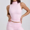 Oh Polly Bottoms | Co-Ords^Ribbed Modal Mid-Rise Foldover Shorts in Blossom Pink BlossomPink