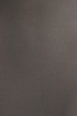 Oh Polly Women'S Clothing Sale - $65 And Under | Women'S Clothing Sale - $40 And Under^Ribbed Modal Square Neck Maxi Dress in Grey